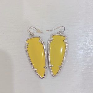 Kendra Scott Gold Metal and Yellow/Gold Drop Earrings